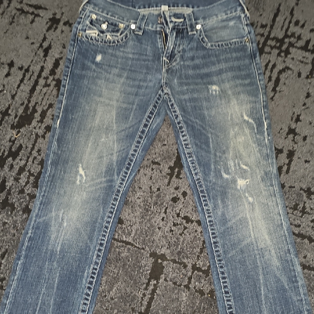 True Religion Distressed Blue Men's Jeans
